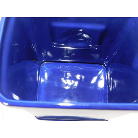 Roshco Tile Ware Collection Blue Ceramic Pitcher White Citrus Fruit Tile Accent - Picture 10 of 16